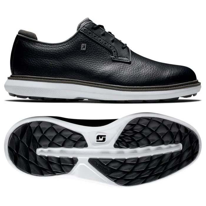 Chaussures sans crampons Footjoy Traditions Blucher Black Grey White