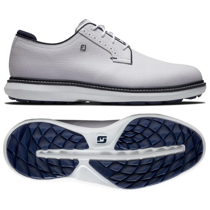 Chaussures sans crampons Footjoy Traditions Blucher White White Navy