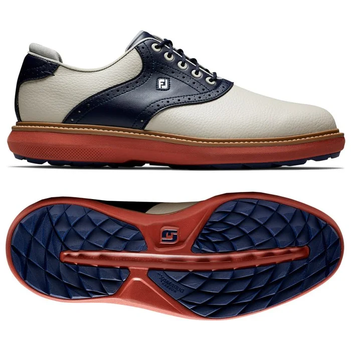 Chaussures sans crampons Footjoy Traditions Spikeless Cream Navy