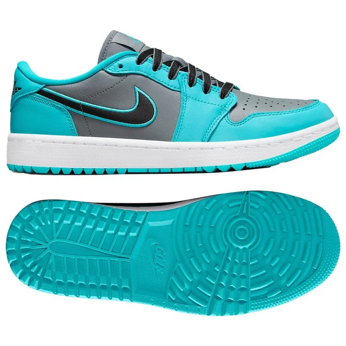 Chaussures sans crampons Nike Air Jordan 1 Low G Cool Grey Black Gamma Blue