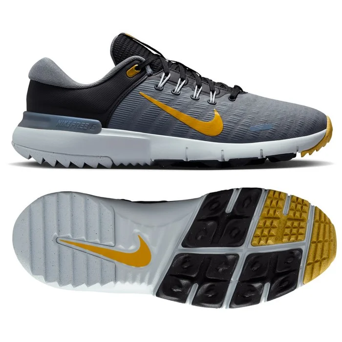 Chaussures sans crampons Nike Nike Free Golf Black Infinite Gold Cool Grey