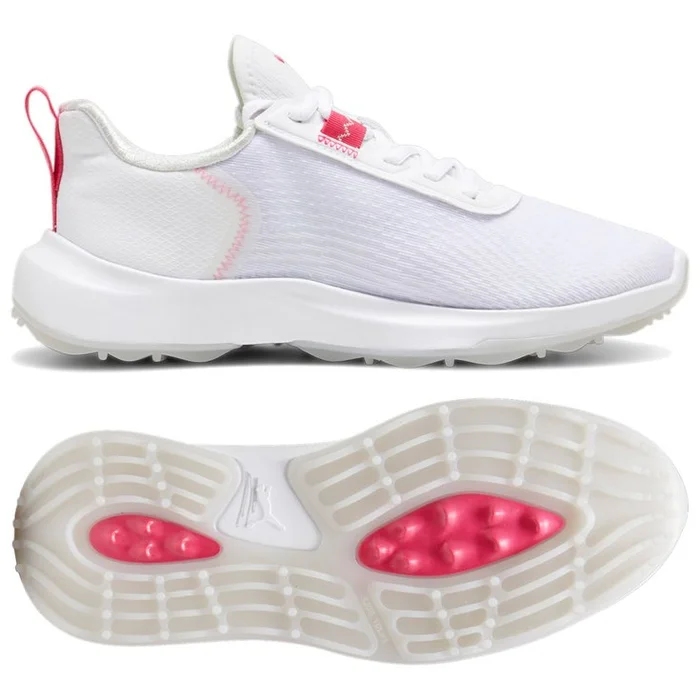 Chaussures sans crampons Puma Golf Fusion Crush Sport W White Garnet Rose