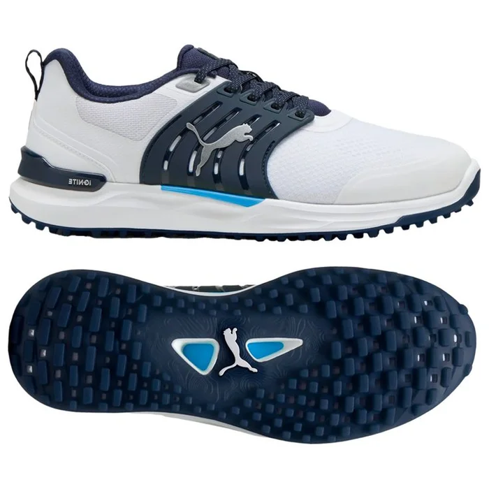 Chaussures sans crampons Puma Golf Ignite Elevate 2 White Deep Navy
