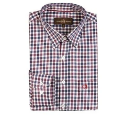 Chemise à manches longues Ambroise bordeaux Club Interchasse
