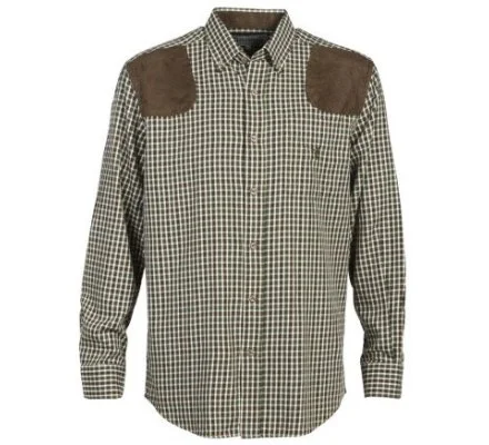 Chemise à manches longues Sologne Marron et Vert Percussion