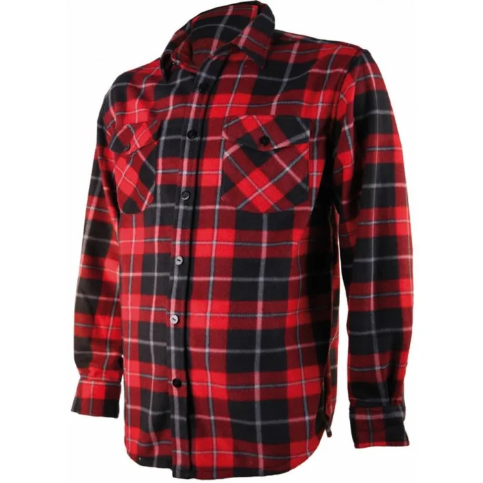 CHEMISE DE CHASSE HOMME POLAIRE ROUGE