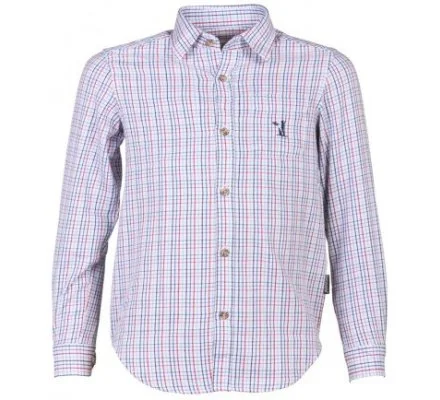 Chemise enfant à petits carreaux rouge PERCUSSION