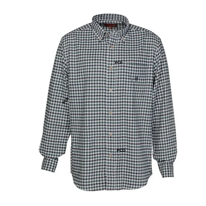 Chemise Homme Percussion Honfleur Vert Bleu A Carreaux