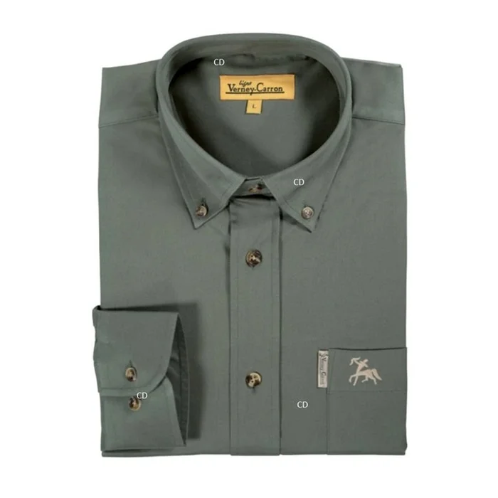 Chemise Homme Verney Carron Pro Hunt Grouse Manches Longues Kaki
