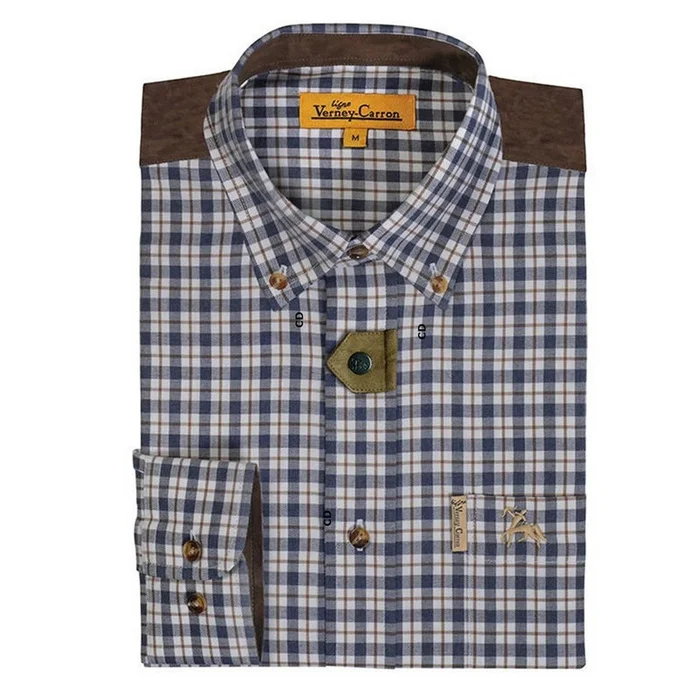 Chemise Homme Verney Carron Tétras Marron /Bleu