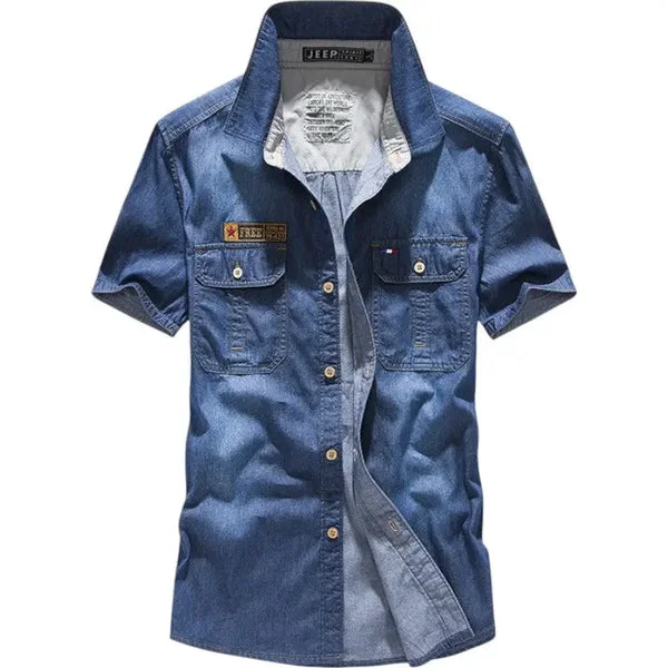Chemise militaire bleu