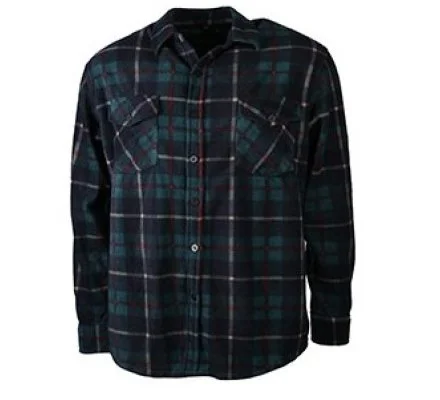 Chemise polaire à carreaux verte /blanche TREELAND