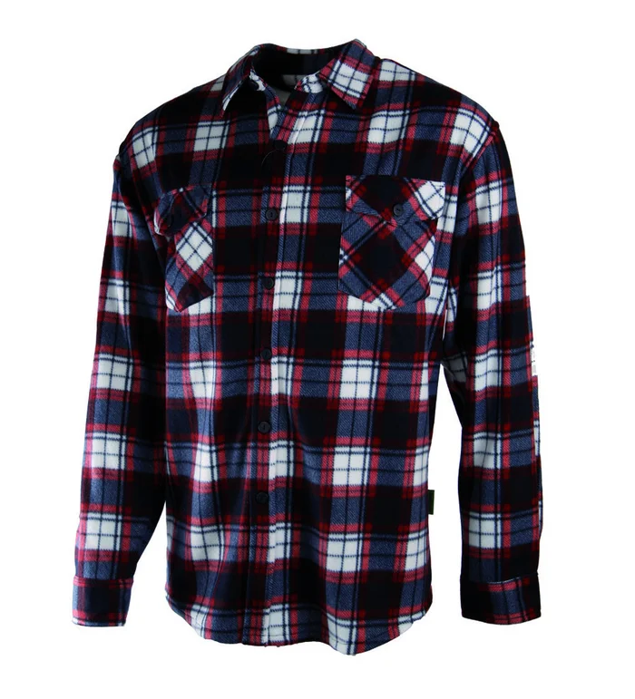 Chemise polaire bleue et rouge Treeland