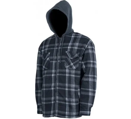 Chemise polaire carreaux Sherpa avec capuche TREELAND