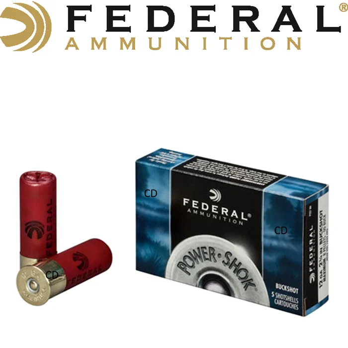 Chevrotines Fédéral Power Shok 12 /70 8 Grains 35g Par 5