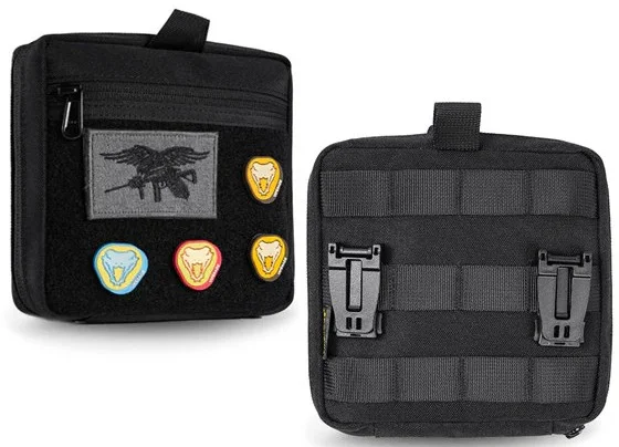 CHP1BLK – VIPERADE Pochette Velcro Molle pour outils et organisateur tactique NOIR