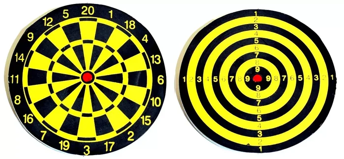 Cible 22,5cm pour arme de lancer jet – recto verso