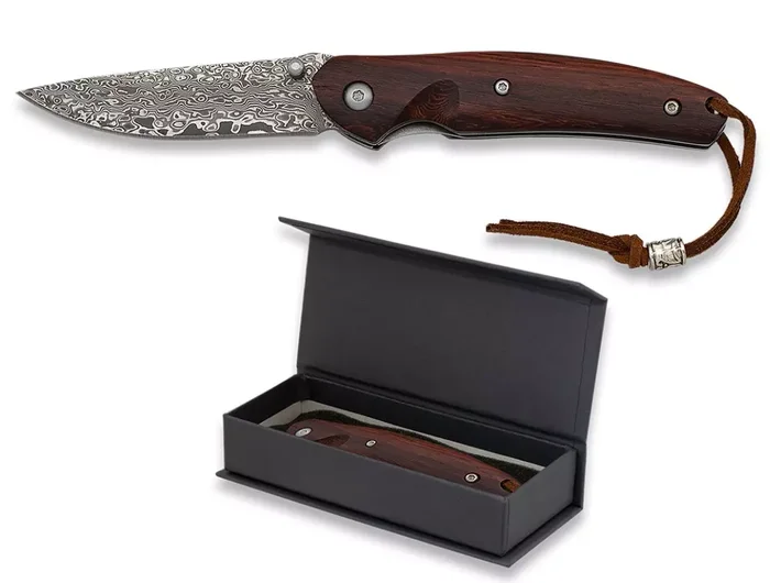 Coffret couteau 16,5cm avec lame Damas