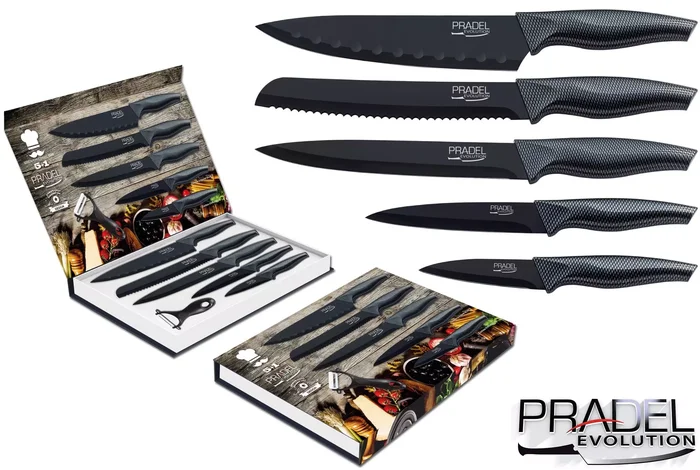 Coffret couteaux PRADEL couteau de cuisine table – Acier noir