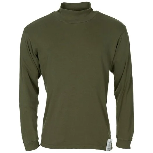 Col roulé britannique à manches longues, unisexe, Aircrew light-oliv, vert olive