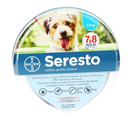 Collier anti-parasites petits chiens SERESTO