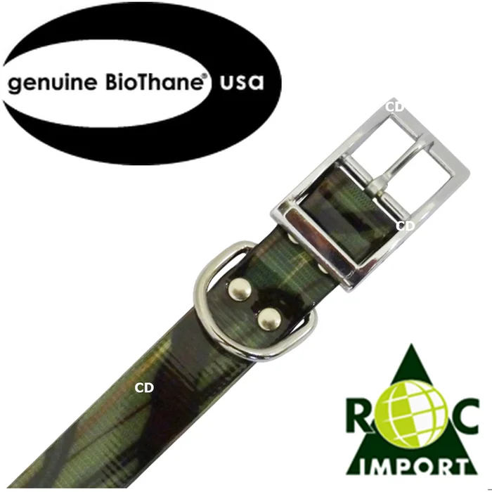 COLLIER BIOTHANE GOLD CAMO 45CM ROC IMPORT