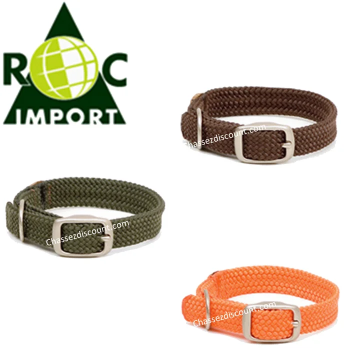 COLLIER MENDOTA DOUBLE TRESSE CHIOT NICKEL ROC IMPORT 35CM