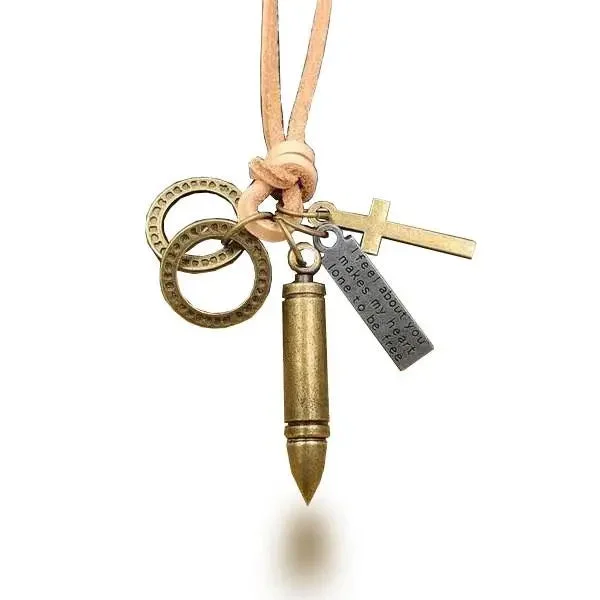 COLLIER MILITAIRE MULTI PENDENTIFS (OR)