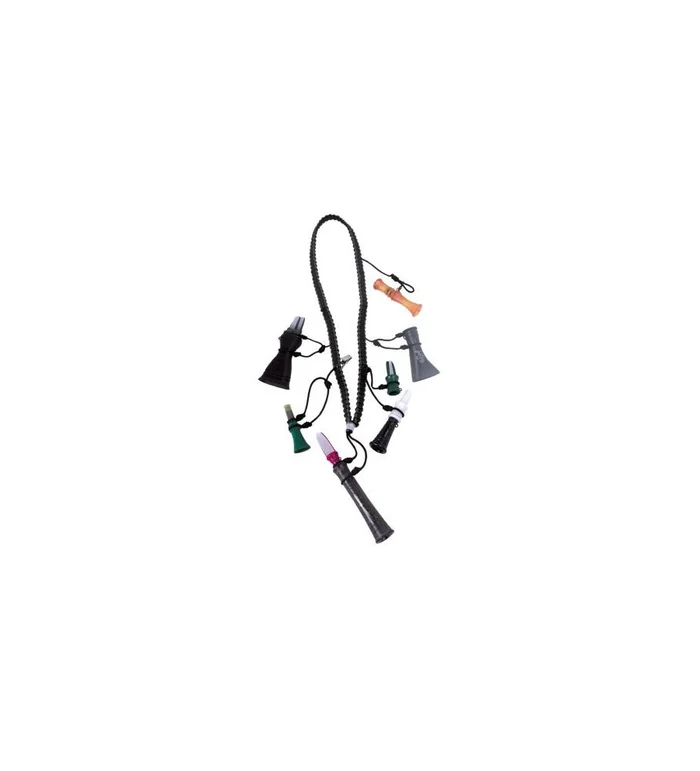 Collier porte appeaux en corde tressee -pour 11 appeaux