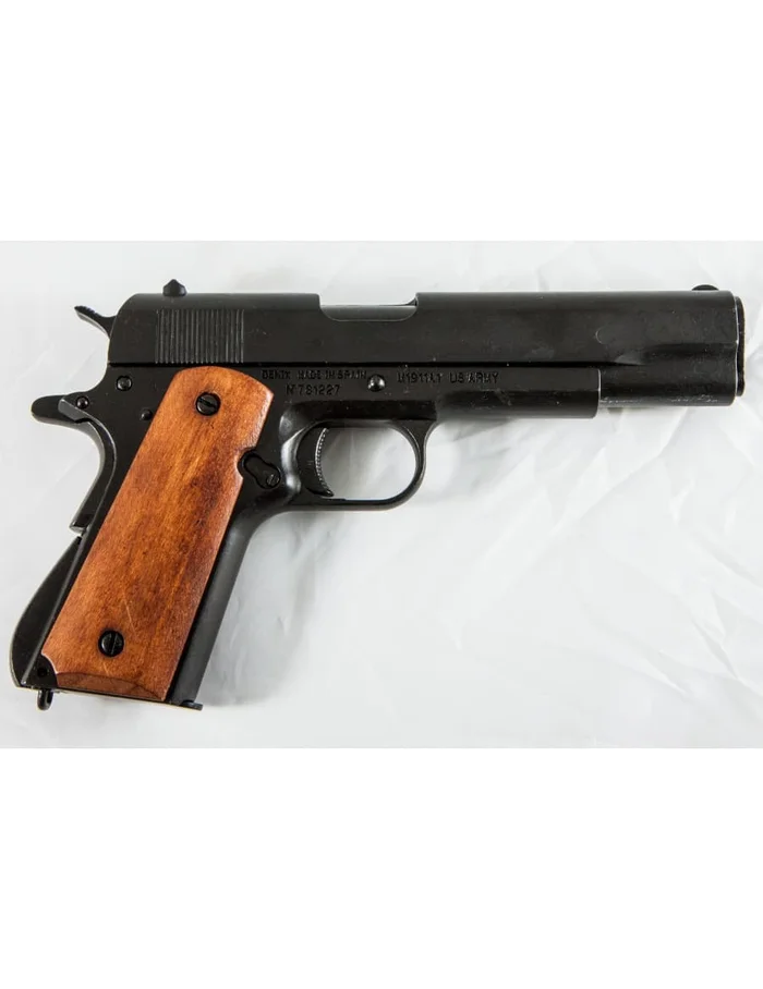Colt 45 1911 USA Noir Plaquette Lisse Démontable DENIX