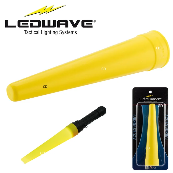 CONE JAUNE COMPATIBLE LAMPE LEDWAVE RECHARGEABLE XP-R1 TROPPER II MAX 650 LUMENS