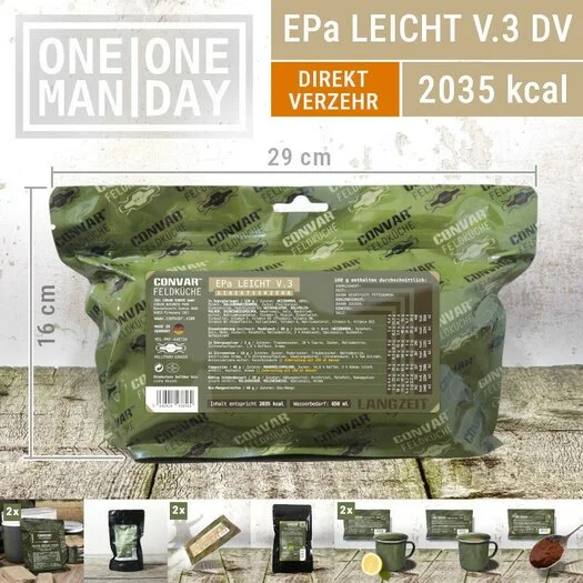 Convar Field Kitchen EPA light V.2 direct, MRE Ration de 24 heures