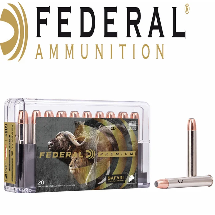 copy of BALLES FEDERAL SWIFT A-FRAME CAPE SHOK 470 NITRO EXPRESS 500 Grains PAR 20