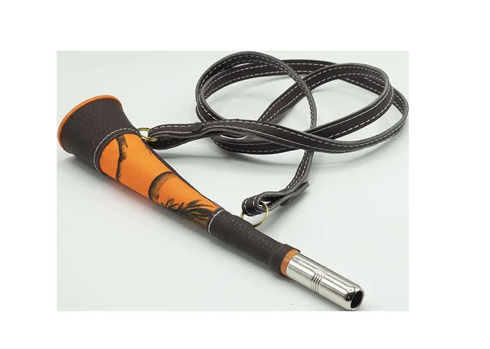 Corne Pavillon Januel Laiton Gainée Orange Camo 25 cm