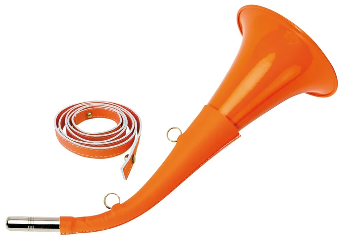Corne pavillon métal fluo 50 cm, gainée