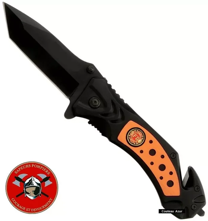 Couteau 20,5cm lame tanto – Pompier sapeur urgence