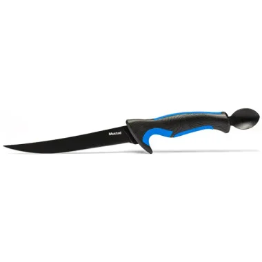 Couteau à filet Mustad avec cuillère 7″ – Bleu avec étui