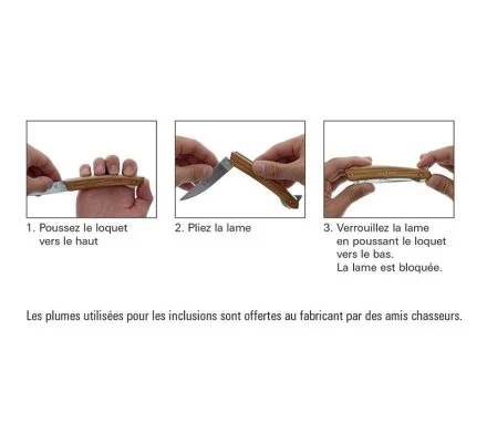 Couteau à verrou manche en ébène Claude Dozorme Le thiers – Image 2