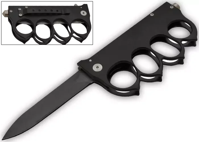 Couteau antidérapant tactique – métal BK161