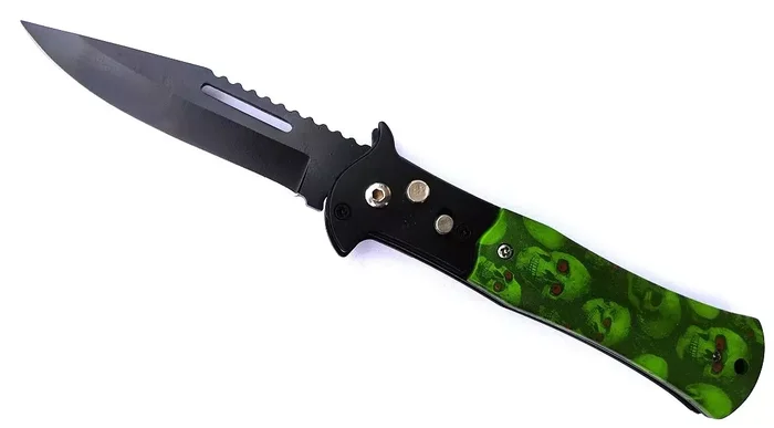 Couteau automatique cran d’arrêt 20cm SQUELETTE