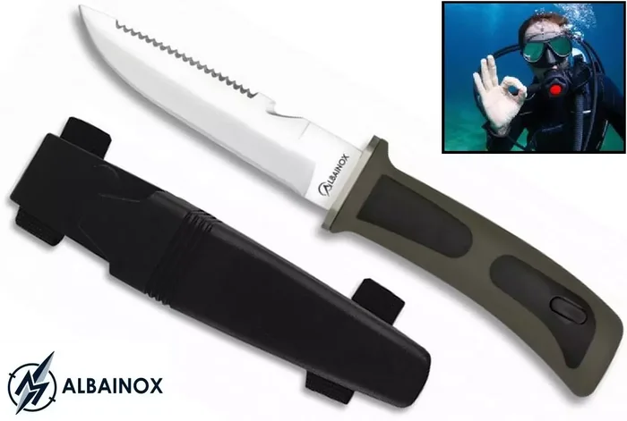 Couteau de plongée sous-marine 23,5cm – noir ALBAINOX