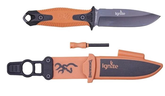 Couteau fixe Ignite fixe noir & orange Browning