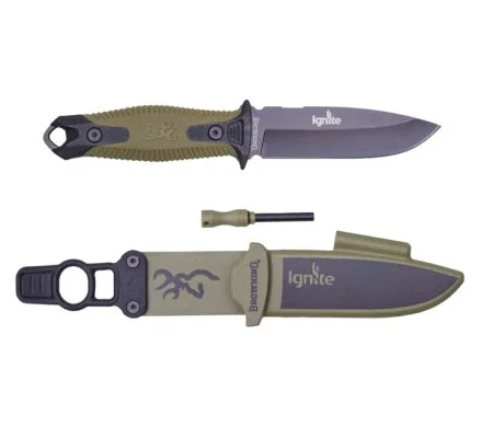 Couteau fixe Ignite fixe noir et kaki Browning