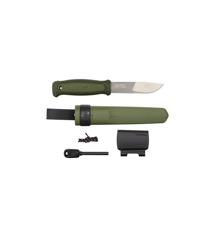 Couteau Morakniv Kansbol avec Kit de survie – Vert 10,9 cm