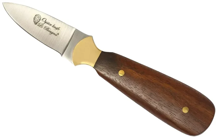 Couteau ouvre-huître 16cm manche bois et laiton
