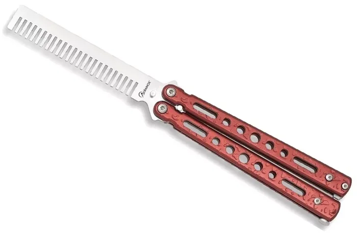 Couteau papillon balisong 21cm Peigne brosse cheveux
