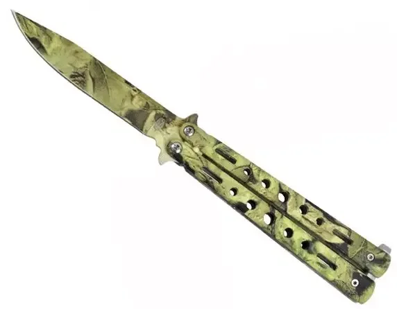 Couteau papillon balisong 22,2cm camouflage