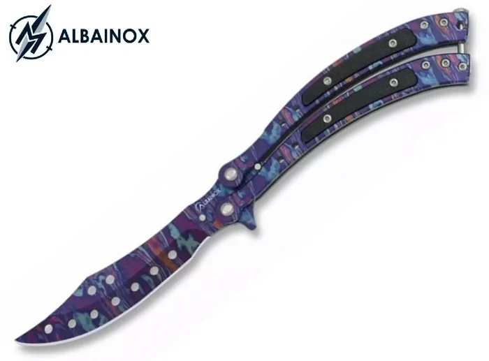 Couteau papillon balisong 23cm multicolore – ALBAINOX