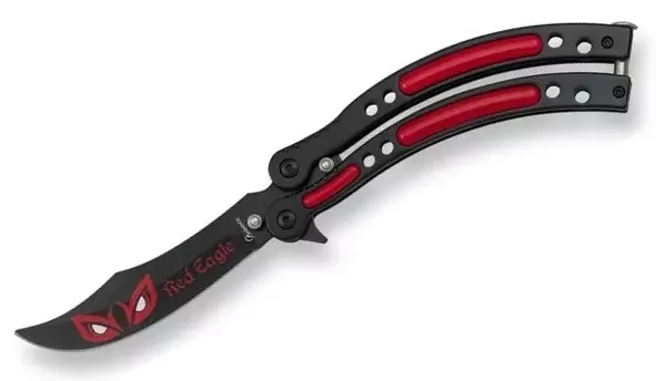 Couteau papillon balisong 23cm Red Eagle ALBAINOX