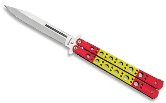 Couteau papillon balisong 24,5cm couleur Espagne